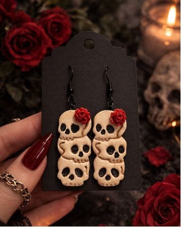 Crimson Grave handmade earrings
