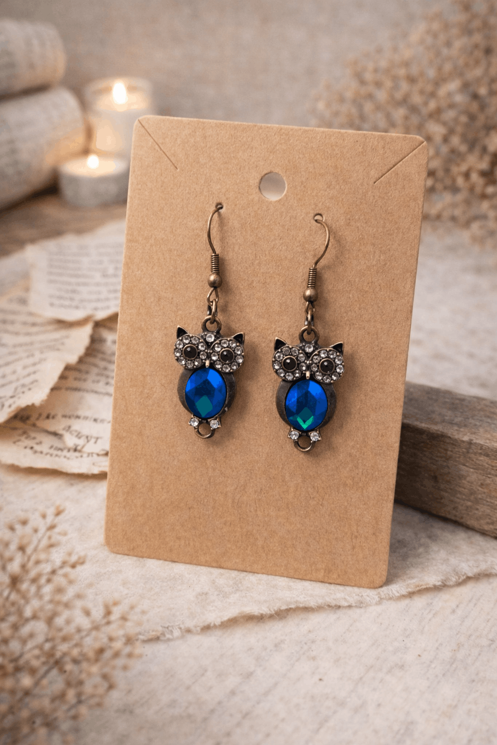 Owl handmade reader earrings