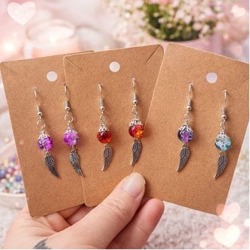 Wings Beyond the Veil handmade earrings
