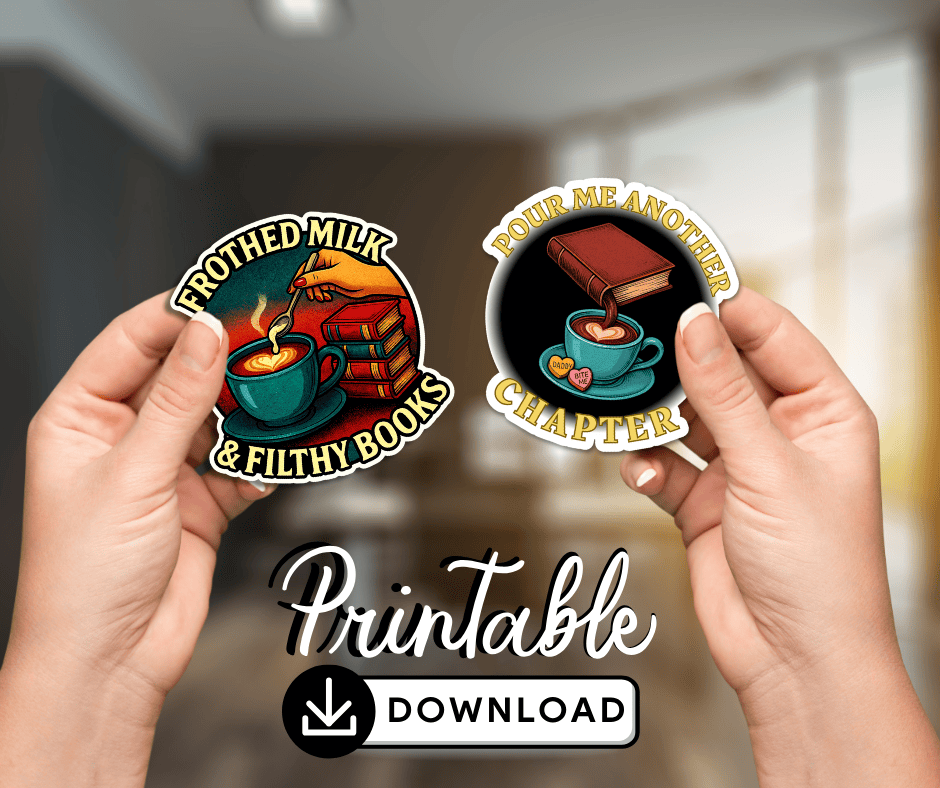 Coffee and Smut printable sticker set