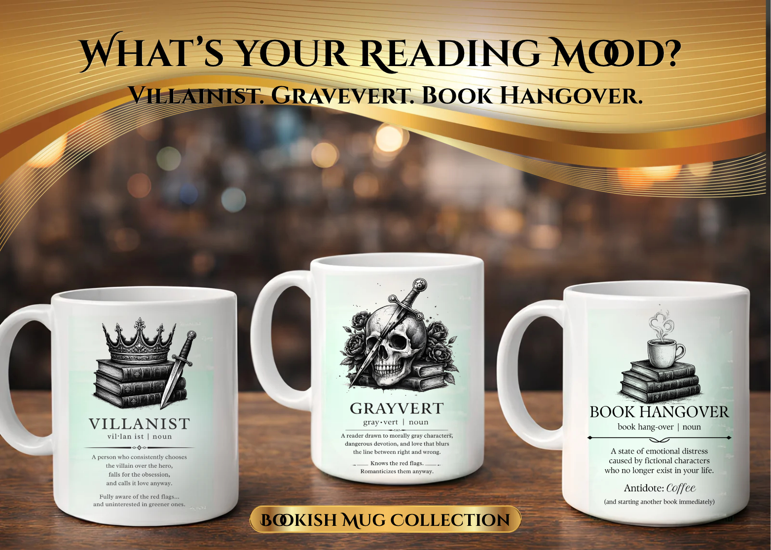 Reader Mood Mugs collection